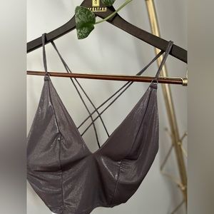 Free People Intimates Chrome Bralette ~ Size XS